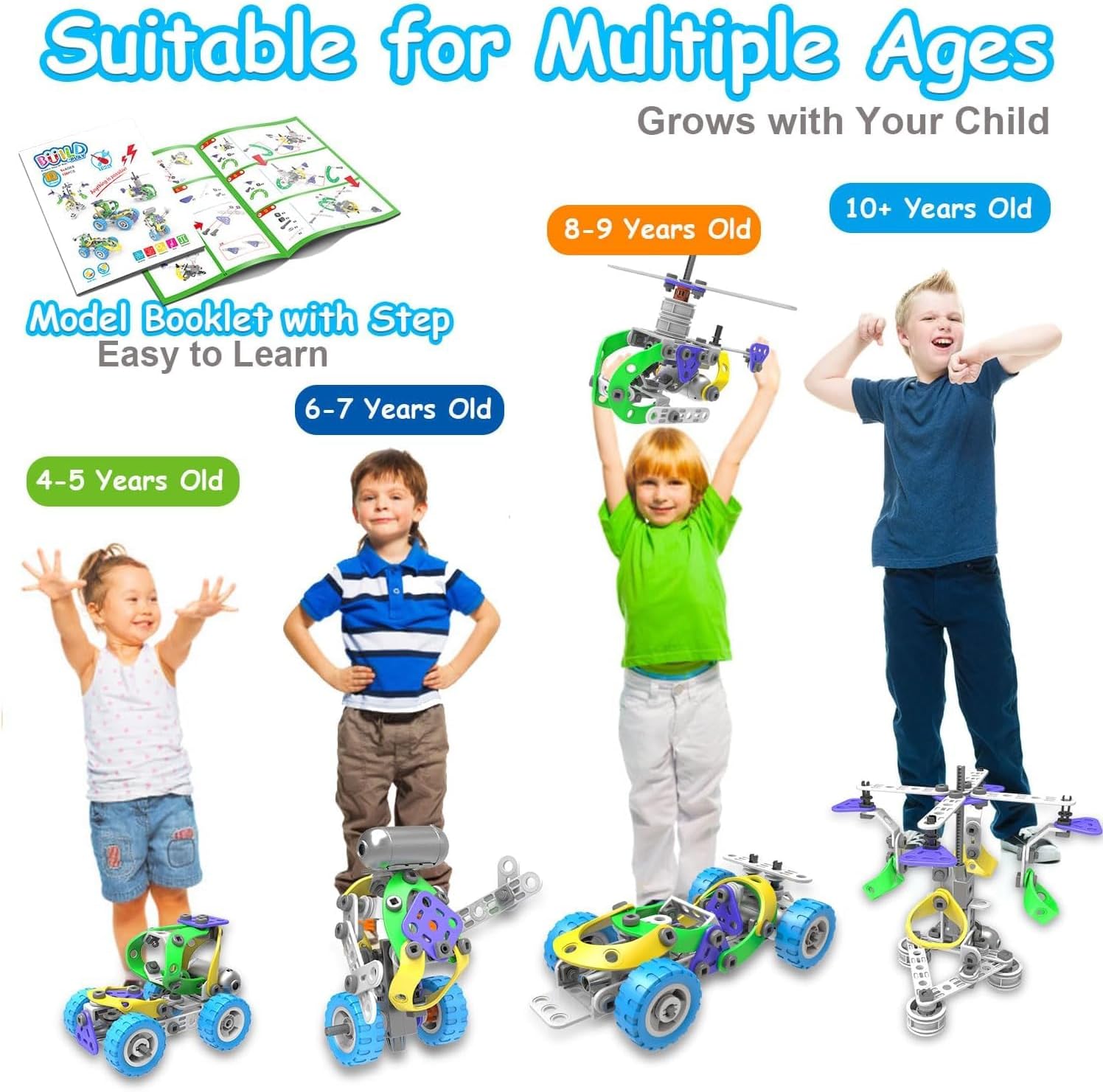 10 in 1 Electric STEM Toys for 5 6 7 8 9+ Year Old Boy Girl Birthday Gifts Educational Building Toys for Kids Ages 4-8 5-7 8-12 Stem Activities Construction Toy for Boys 6-8 8-10 Valentine Idea Gift - Image 2