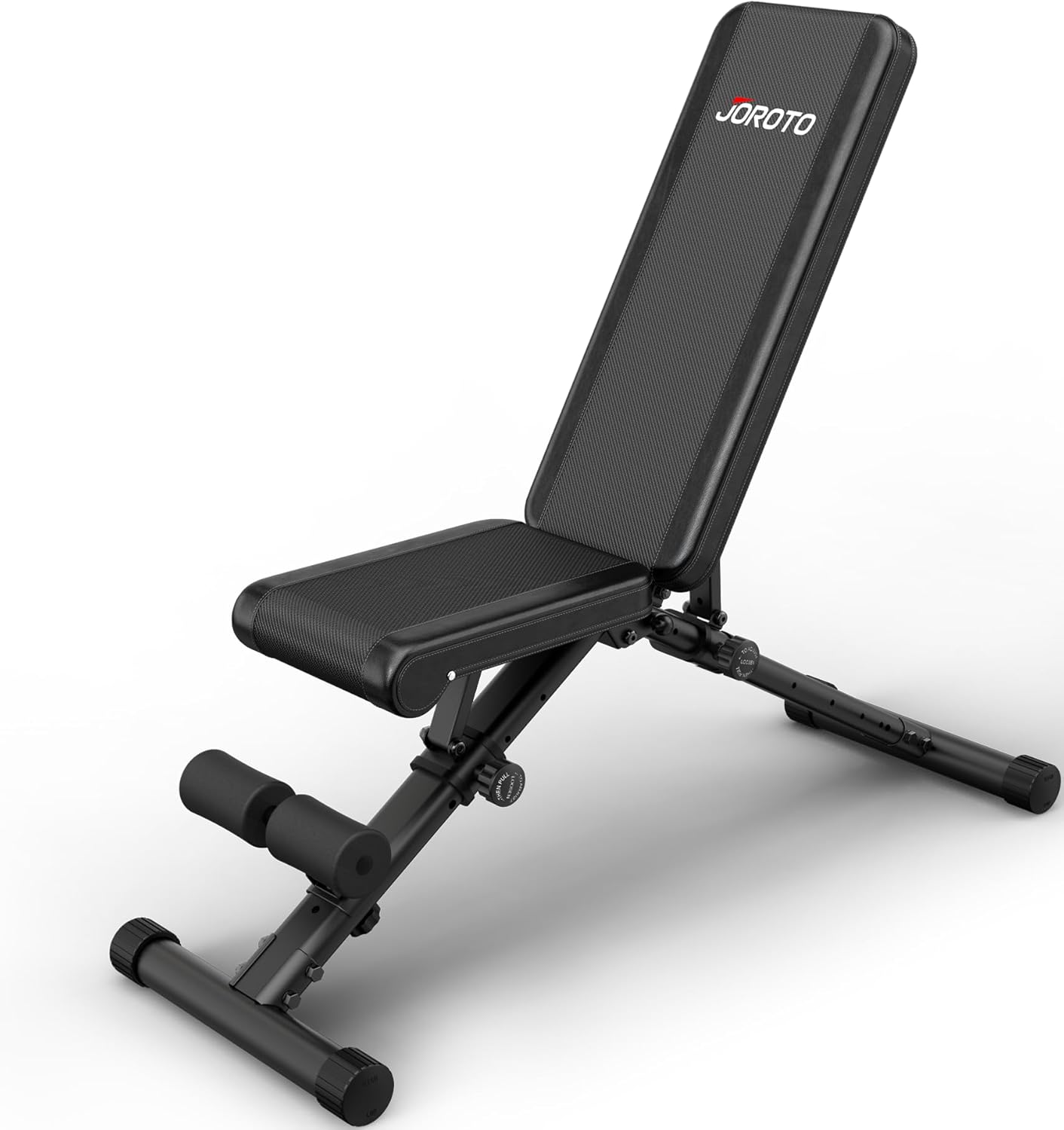 JOROTO Adjustable Weight Bench, 1300LBS Workout Bench for Home Gym Strength Training, Incline Decline Flat Bench Press with Wheels and Extended Backrest, Foldable Exercise Bench for Full Body Workout - Image 8