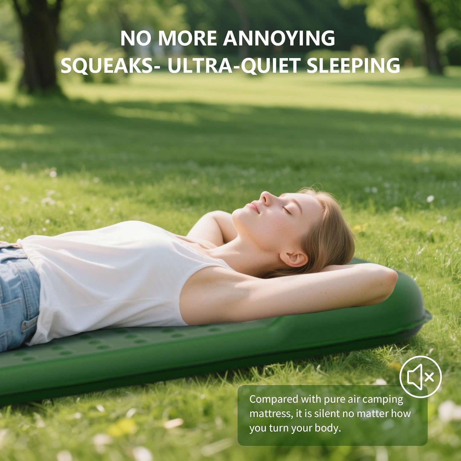 HiiPeak Memory Sleeping Pad, Compact Thick Foam Sleeping Mats with Pillow, 9.5 R-Value Insulated Camping Mattress Pad, Easy Inflate & Deflate, Inflatable Sleep Mat for Backpacking Hiking Car Tent - Image 8