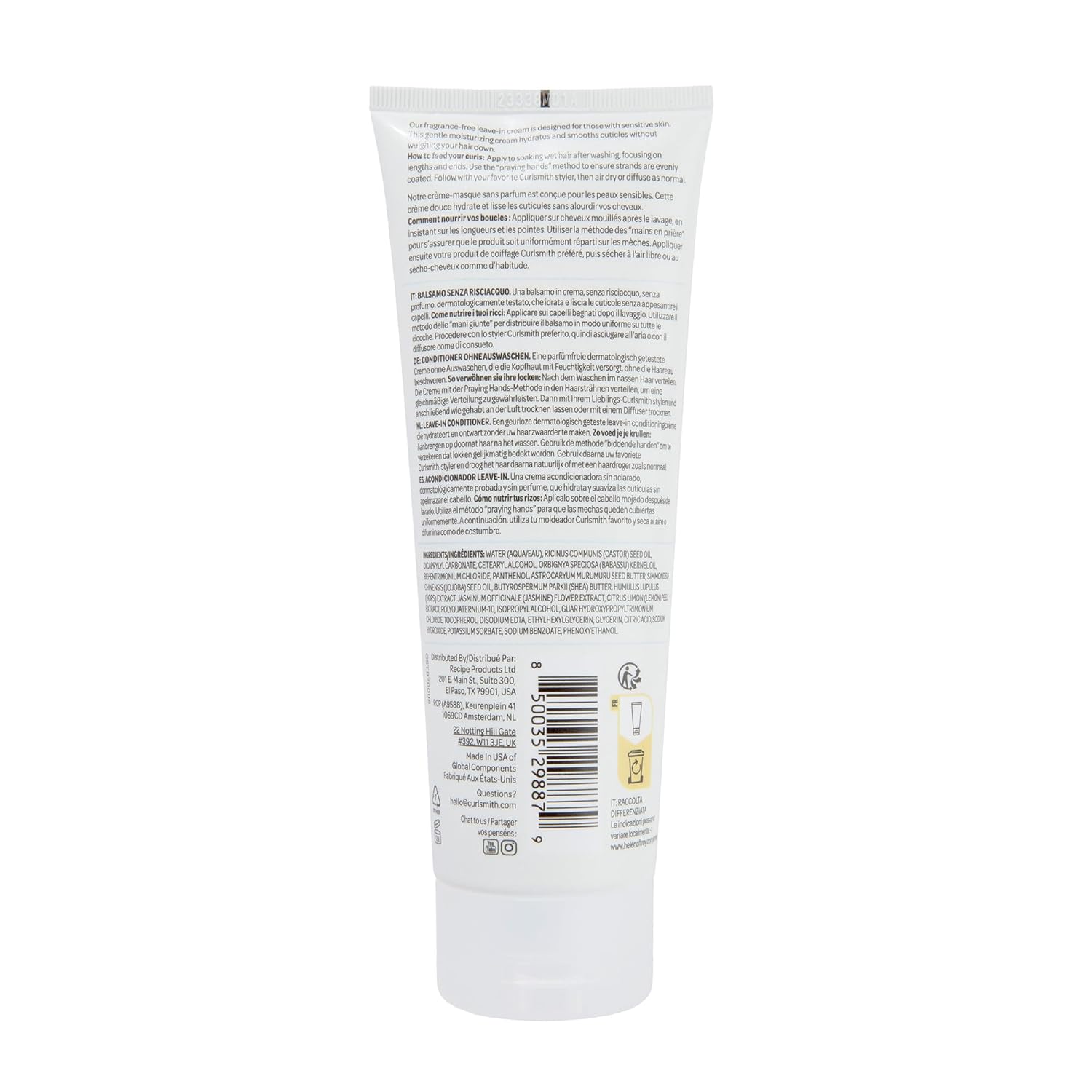 CURLSMITH Fragrance-Free Leave-In Conditioner - Hydrates and Smooth Cuticles, Lightweight Texture for Silky-Soft Curls (8 oz) - Image 8