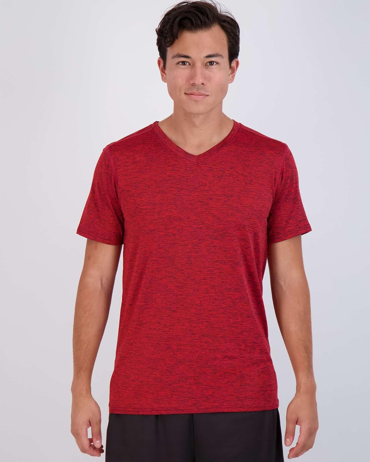 Real Essentials 5 Pack: Men’s V-Neck Dry-Fit Moisture Wicking Active Athletic Tech Performance T-Shirt - Image 2