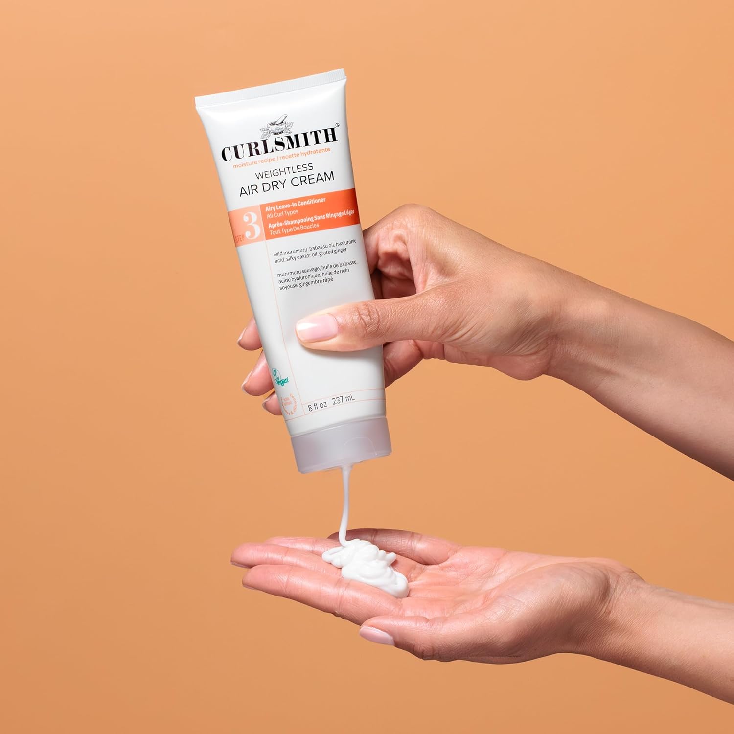 CURLSMITH Weightless Air Cream - Air Dry Curl Cream, Hydrating and Detangling, Best Leave-In for Dry Curly Hair, For All Curl Types, Vegan & Cruelty Free - Image 7