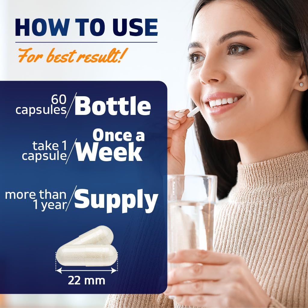 Vitamatic Vitamin D3 50,000 IU (as Cholecalciferol), Once Weekly Dose, 1250 mcg, 60 Veggie Capsules 1 Year Supply, Progressive Formula Helping Vitamin D Deficiencies (60 Count (Pack of 1)) - Image 3