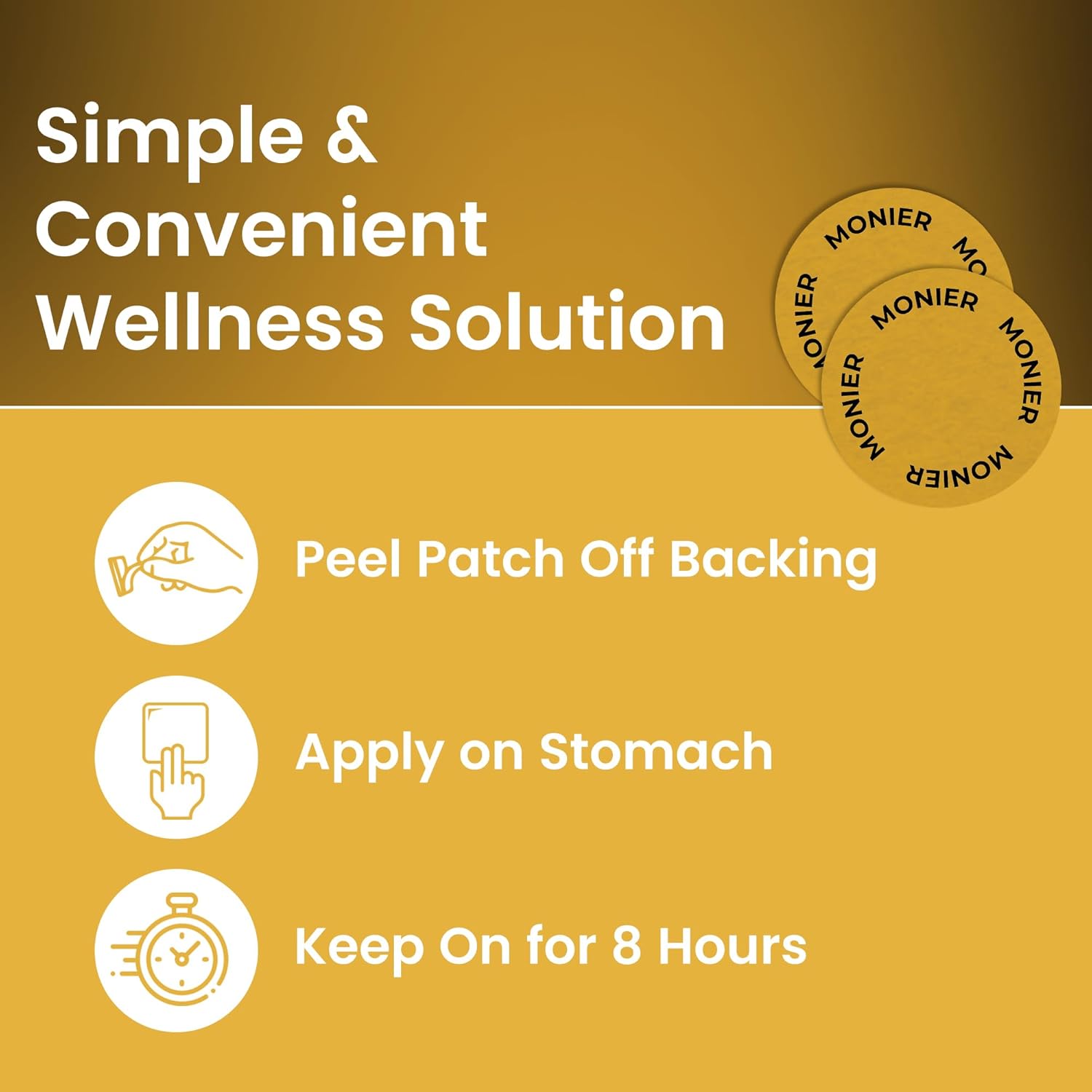 MONIER Dopamine Patches | Mood & Positivity | with Lion’s Mane, Rhodiola Rosea, Ginkgo Biloba, 5-HTP | Dopamine & Serotonin Balance for Women and Men | 60 Days Supply - Image 4