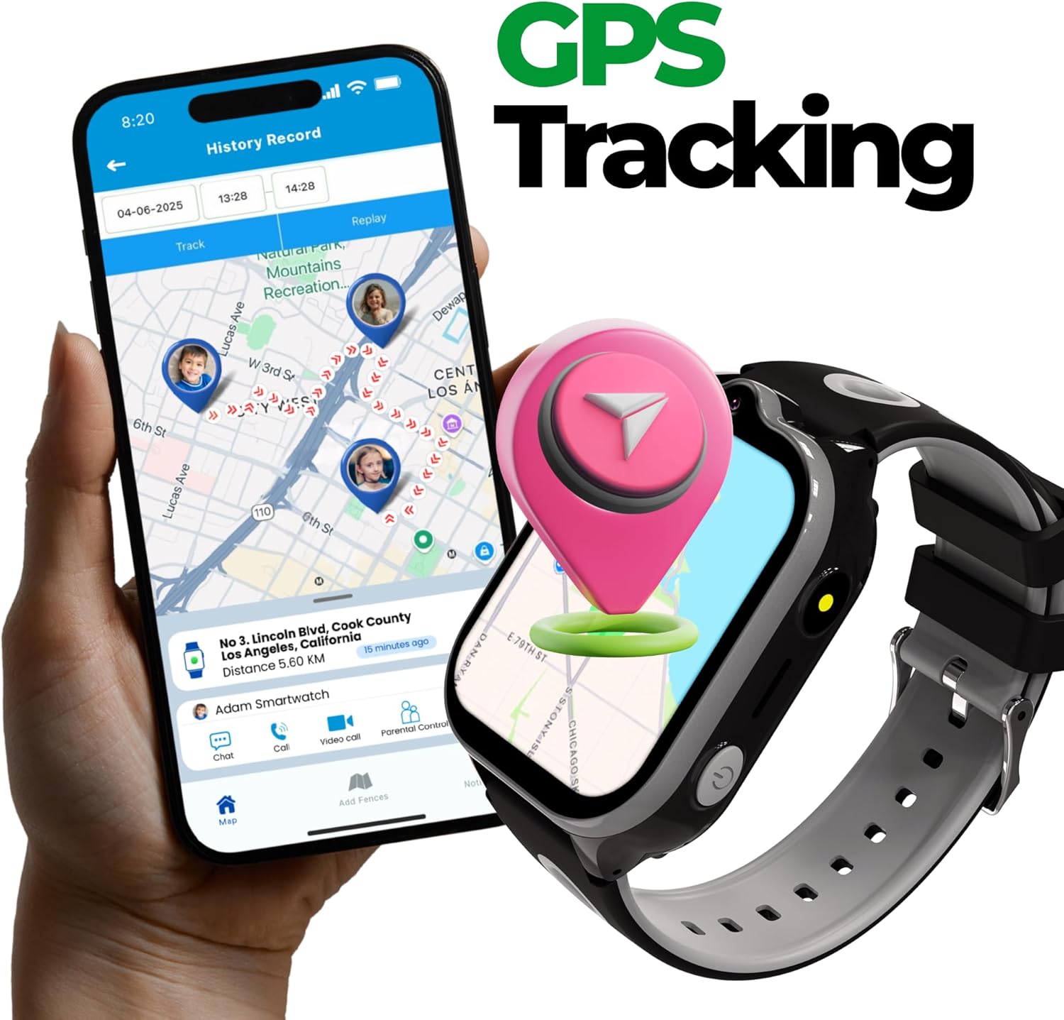 2025 Model Smart Watch | Phone Watch & GPS Tracker | Calling, Texting, GPS Tracking, Camera, School Model | SOS & Safety Alerts - Image 4