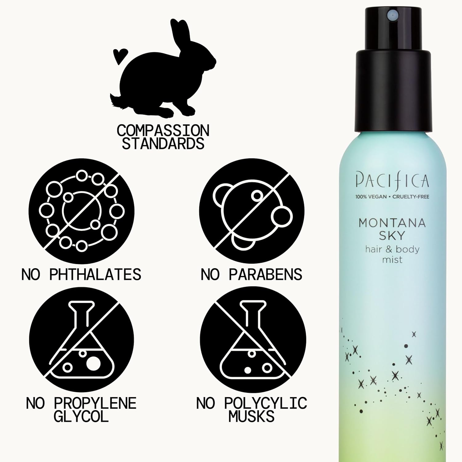 Pacifica Hair Mist Perfume & Full Body Spray for Women - Montana Sky Body Mist Fragrance w/Cedarwood, Elderflower, Black Pepper, Sage & Sandalwood Clean Beauty Alcohol-Free, Vegan & Cruelty-Free 5 oz | for Women, Clean Beauty, Alcohol-Free, Vegan, Cruelty-Free - Image 5