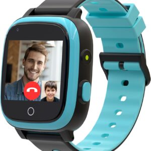 Toloso Kids Smart Watch Boys with GPS Tracker, Kids Cell Phone Watch with Video Call Voice Chat SOS Camera Alarm Flashlight Stopwatch Pedometer Calculator Smart Watches for Kid Birthday Gift(Blue)