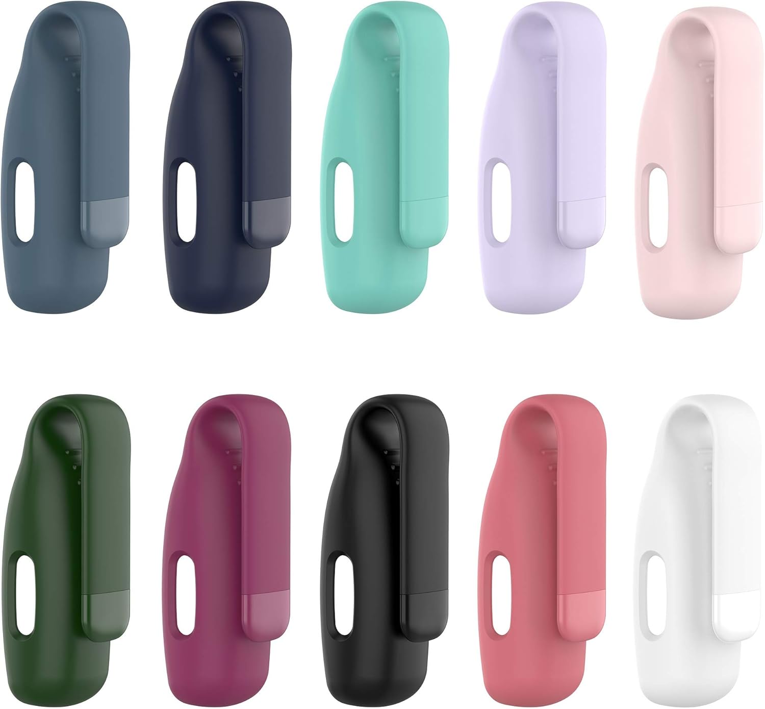 FitTurn Clip Case Accessory Compatible with Fitbit Ace 3 Activity Tracker for Kids 6+, Replacement Colorful Portable Clip Clasp Steel Clip Holder Strap Band for Ace 3 Smartwatch (Tricolor-A) - Image 9