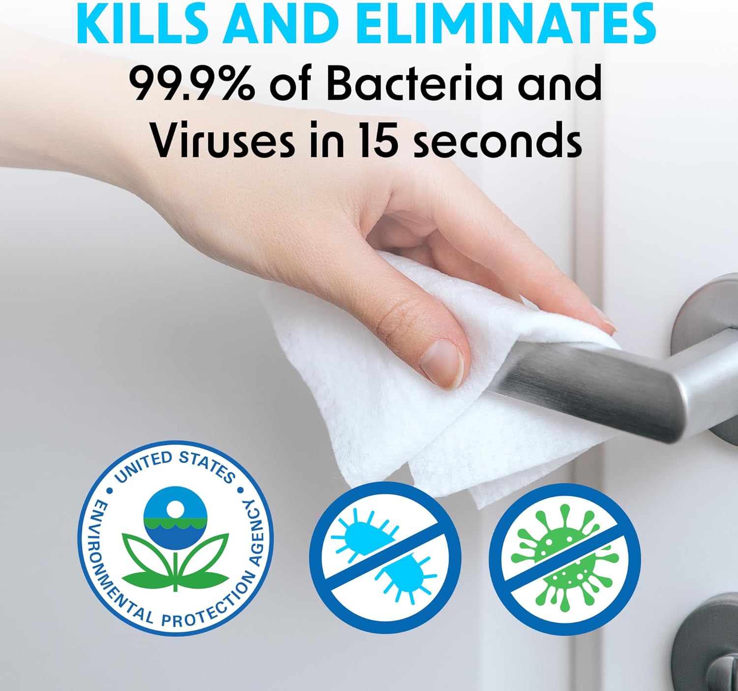 Wipex Disinfecting Surface Wipes - EPA Registered Gym Equipment Cleaner Refills, Safely Kill Germs in 15 Seconds, 800ct Gym Sanitizing Wipes for Wall, Free Standing dispensers, Pack of 4 (3200 Wipes) - Image 2