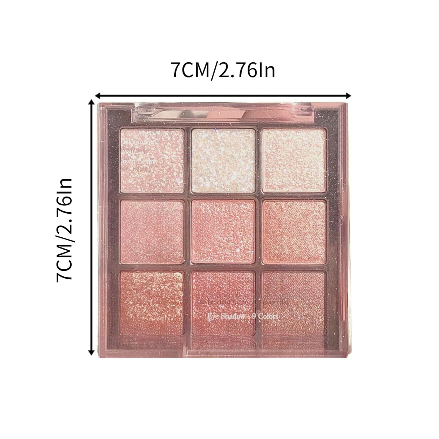 9 Colors Glitter Shimmer Eyeshadow Makeup Palette, Korean Sparkle Neutral Eye Shadow Palettes Highly Pigmented Long Lasting Waterproof Blendable sombras para ojos Pink White Golden Brown Eye Glitter - Image 6