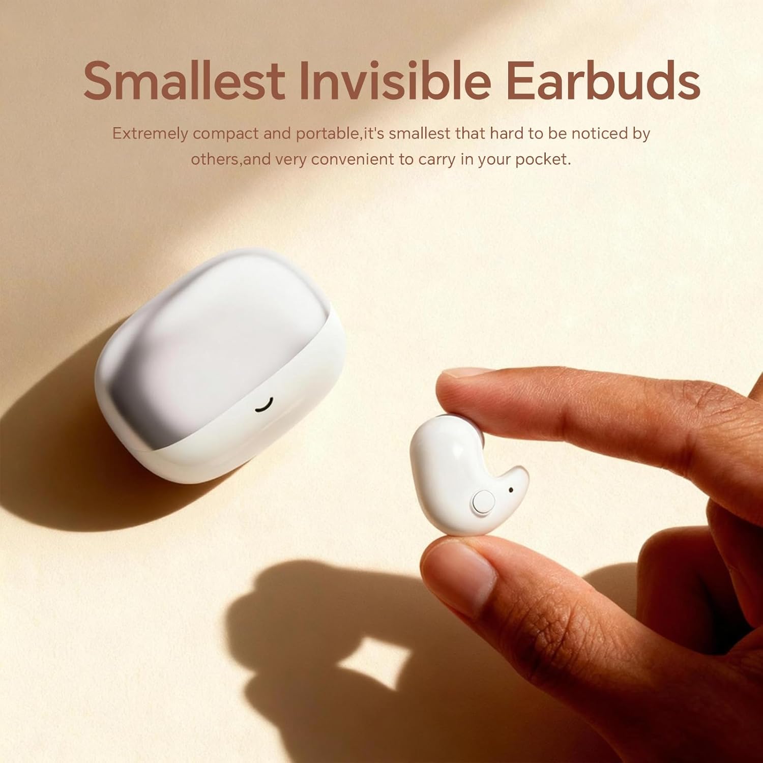 Sleep Ear Buds Mini Flat Invisible Earbuds Sleeping Headphones for Side Sleepers, Comfortable Low Profile Small Tiny Discreet Micro Hidden Earbuds Wireless Bluetooth for Work, Small Ear Canals - Image 4