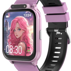 Smart Watch for Kids 1.85″ with Fitness Tracker, Sleep Monitor, 22/100+ Sport Modes, DIY Dial, IP68 Waterproof, Step Counter, Heart Rate, Camera, with/Without APP, Gift for 3-12 Years Old Boys Girls