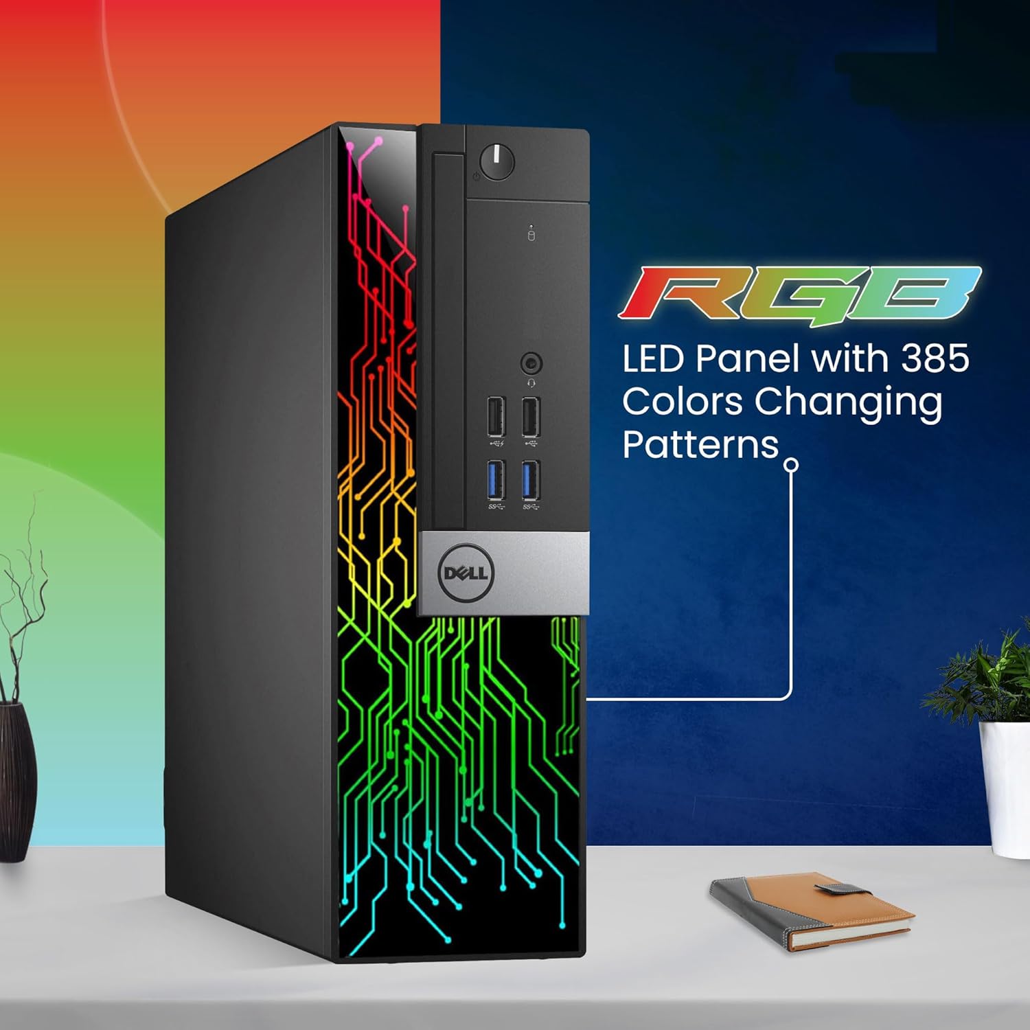 Dell RGB Gaming Desktop Computer PC - Intel Core i5-6th Gen - 16GB DDR4 RAM - 256GB SSD 1TB HDD - 22” Monitor - GeForce GT 1030 - RGB Keyboard & Mouse - WiFi - Windows 11 Pro (Renewed) - Image 4