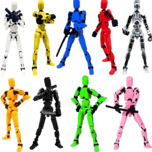 Titan 13 Action Figure,2024 New Lucky Robot 13 Action Figures,3D Printed Action Figures for Boys,Dummy Robot 13 Action Toy,Movable Joints Action Figure (9pcs)