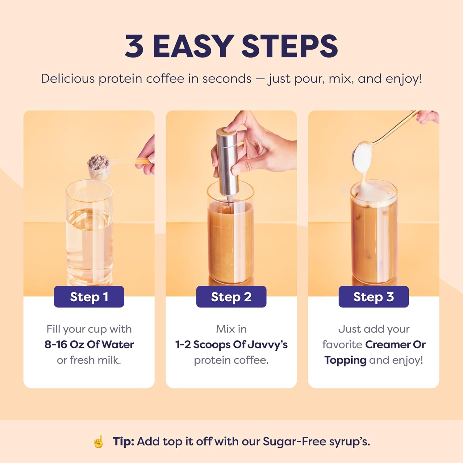 Caramel Protein Iced Coffee - Premium Whey Protein & Instant Iced Coffees - 100% Natural Cold Brew - Zero Artificial Flavors & Sweeteners, 80 mg Caffeine Per Serving, No Added Sugar, 20 Servings - Image 7