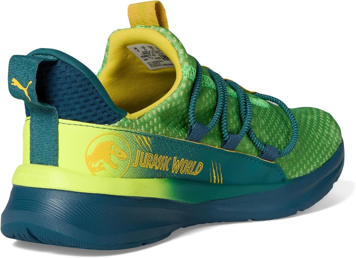 PUMA Kids Boys One4all 2.0 Jurassic World Air Lace Up Sneakers Shoes Casual - Yellow - Image 10