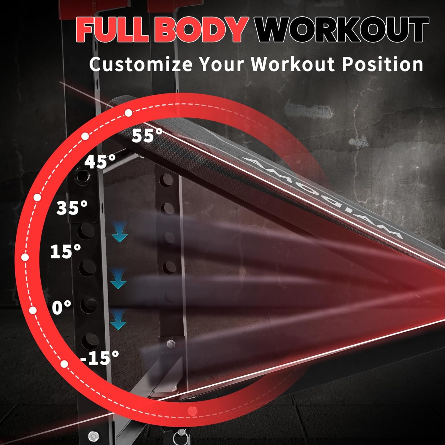 1500LBS 8 in 1 Weight Bench Set with Leg Extension/Curl and Preacher Curl, Bench Press Set and Barbell Rack with Safety Bar Catches, Foldable Workout Benches for Home(US Stock) - Image 5