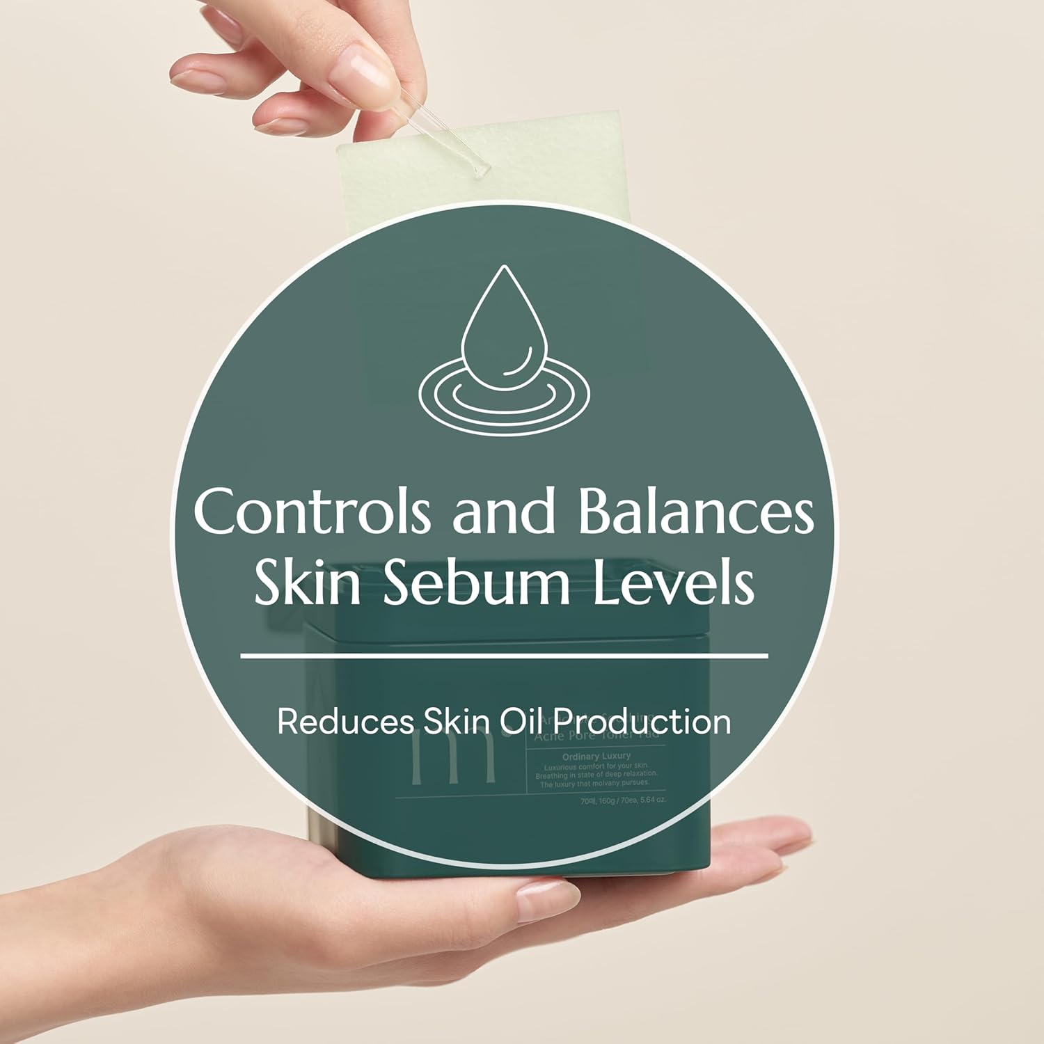 molvany Artichoke Soothing Affect Pore Toner Pad/ASAP Soothe&Calm Skin, Improve Skin Balance Recommended for Sensitive Skin, 70 Pads (160 g / 5.64 oz.) - Image 3