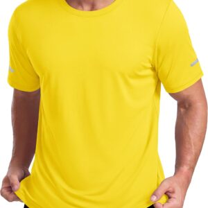 TACVASEN Men’s Workout Shirts Short Sleeve Dry Fit Swim UPF 50+ Sun Shirt Crew Neck Athletic T-Shirts Gym T Shirts