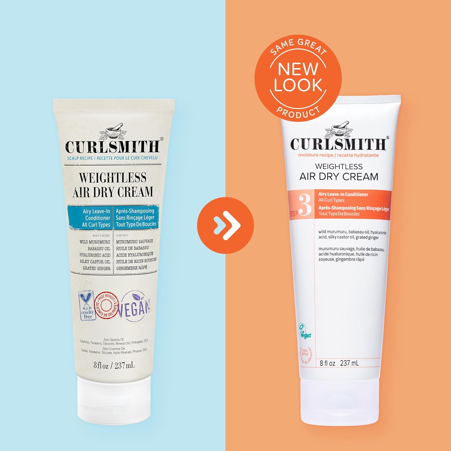 CURLSMITH Weightless Air Cream - Air Dry Curl Cream, Hydrating and Detangling, Best Leave-In for Dry Curly Hair, For All Curl Types, Vegan & Cruelty Free - Image 5