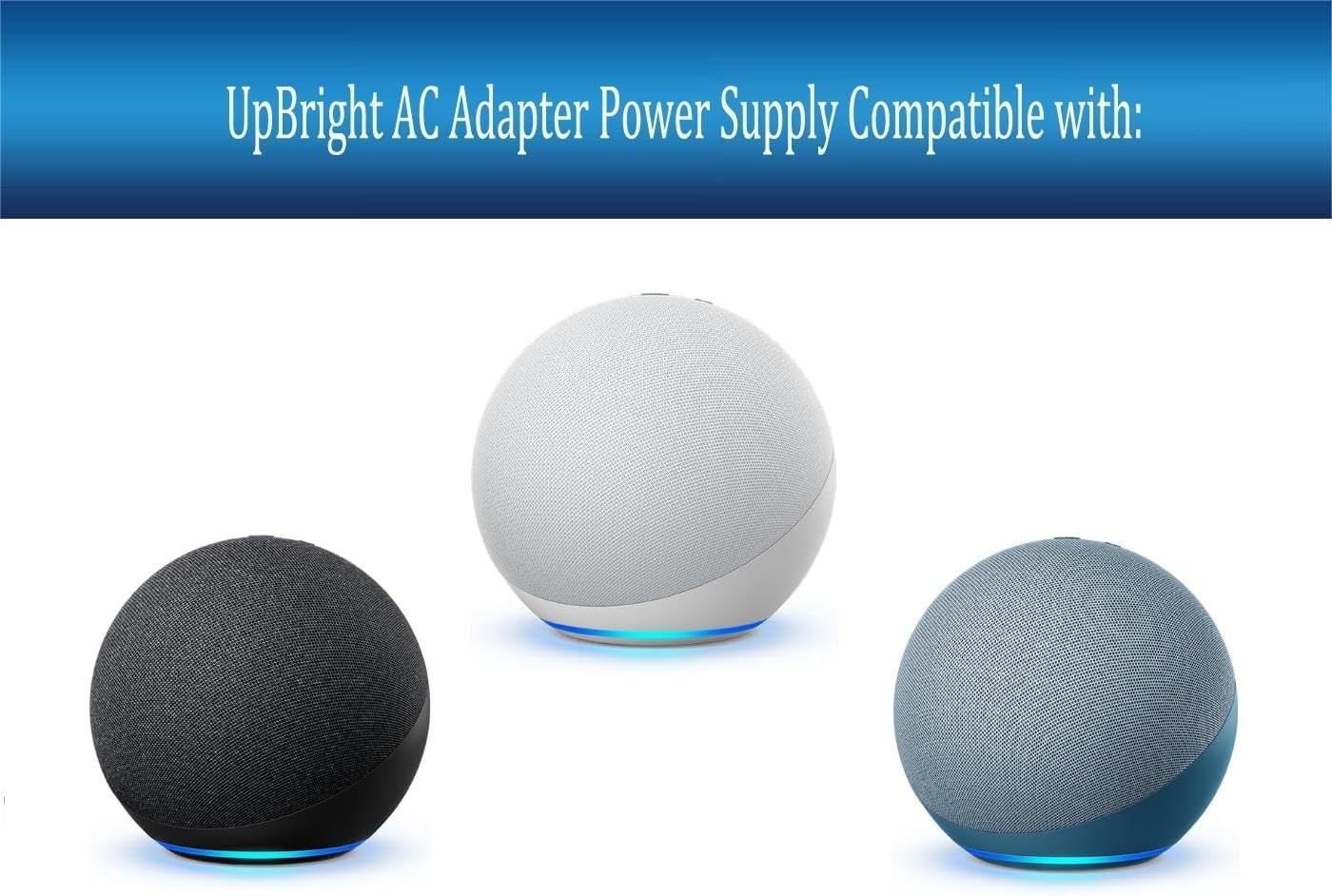 UpBright 12V AC/DC Adapter Compatible with Amazon Echo Dot B7W644 B7W64E 4th Gen Smart Speaker Alexa Premium Sound Home hub NOM LA23NA GP92NA PA23NA 12VDC 1.25A 15.0W Power Supply Cord Battery Charger - Image 2