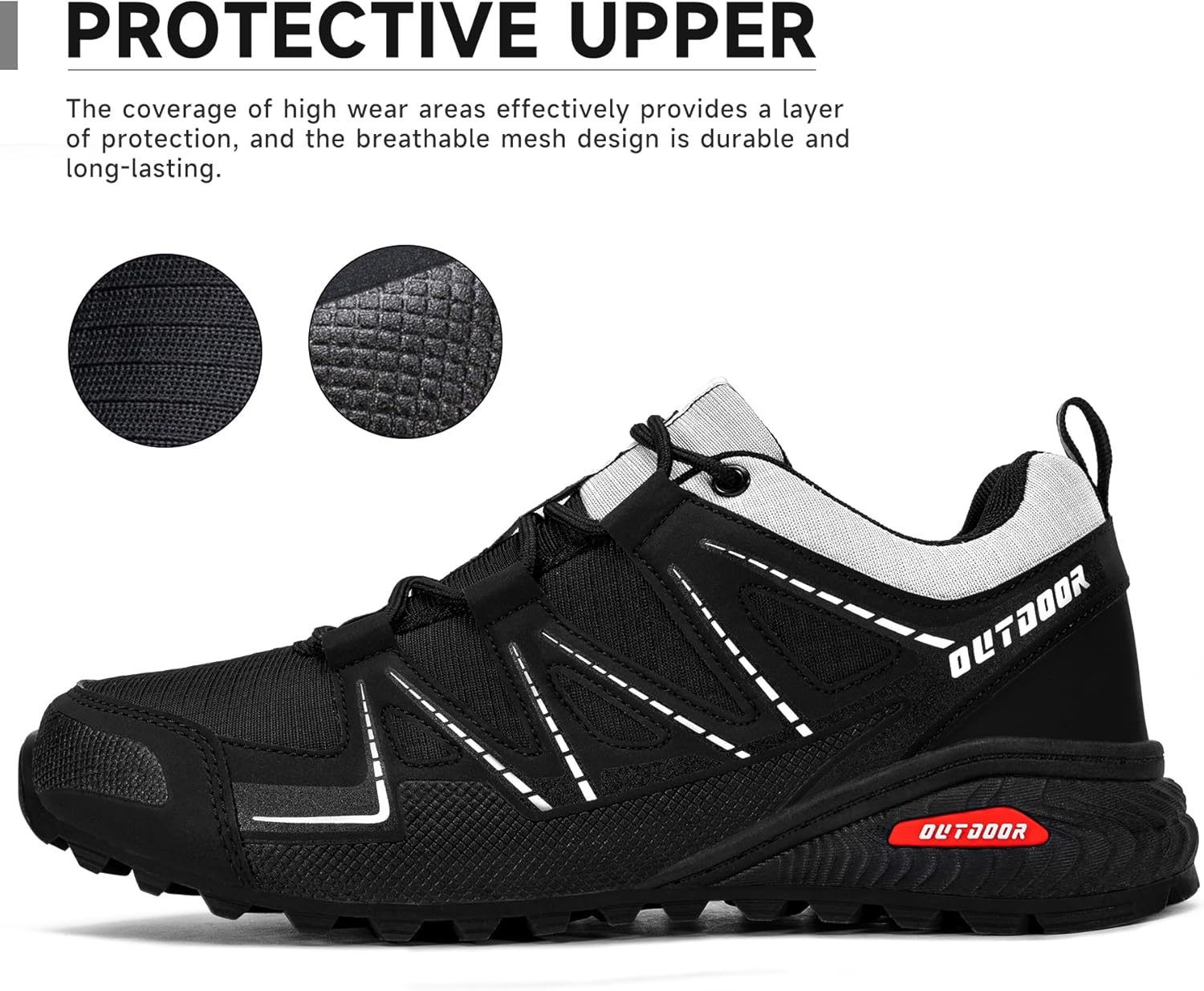 Men's Trail Running Shoes Waterproof Lightweight Non-Slip Walking Hiking Sneakers Men Outdoor - Image 3