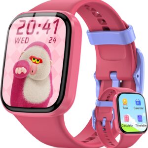Smart Watch for Kids No APP/Phone Needed, HD Touch Screen Fitness Tracker with Heart Rate, Sleep Monitor, IP68 Waterproof Smartwatches with Pedometer, Alarm Clock, Gifts for Kids Ages 4-12