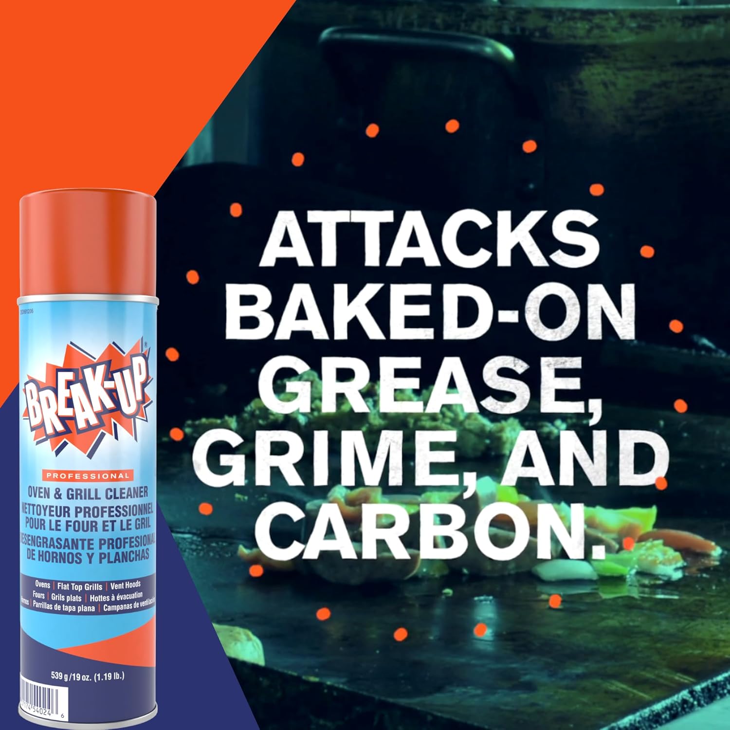 Diversey CBD991206 Break Up Professional Oven & Grill Cleaner, Heavy Duty Spray Removes Baked on Grease, Aerosol, 19-Ounce - Image 5