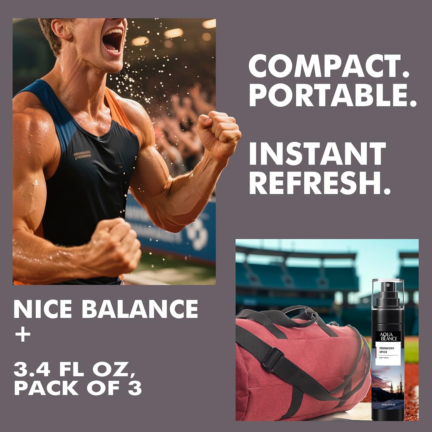 Body Spray for Men, Mens Body Refreshing Spray, Long Lasting, Pack of 3, Each 3.4 Fl Oz, Total 10.2 Fl Oz, Ironwood Spice, Sailor' s Essence, Leather Citrus - Image 5