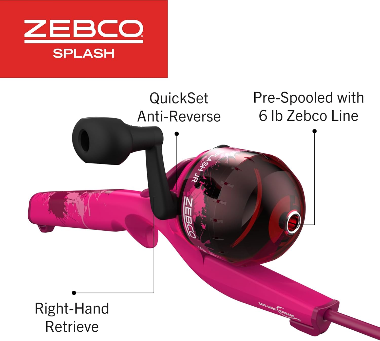 Zebco Youth 29-Inch Floating Spincast Reel and Fishing Rod Combo, Size 20 Reel, Pre-Spooled with 6-Pound Cajun Line - Image 3