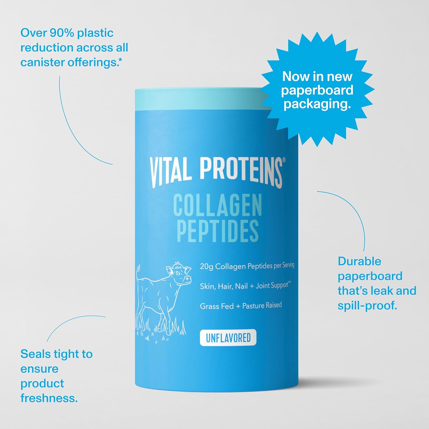 Vital Proteins Collagen Peptides Powder - Supports Hair, Nail, Skin, Bone & Joint Health, Unflavored, Collagen Protein 9.33 OZ - Image 9