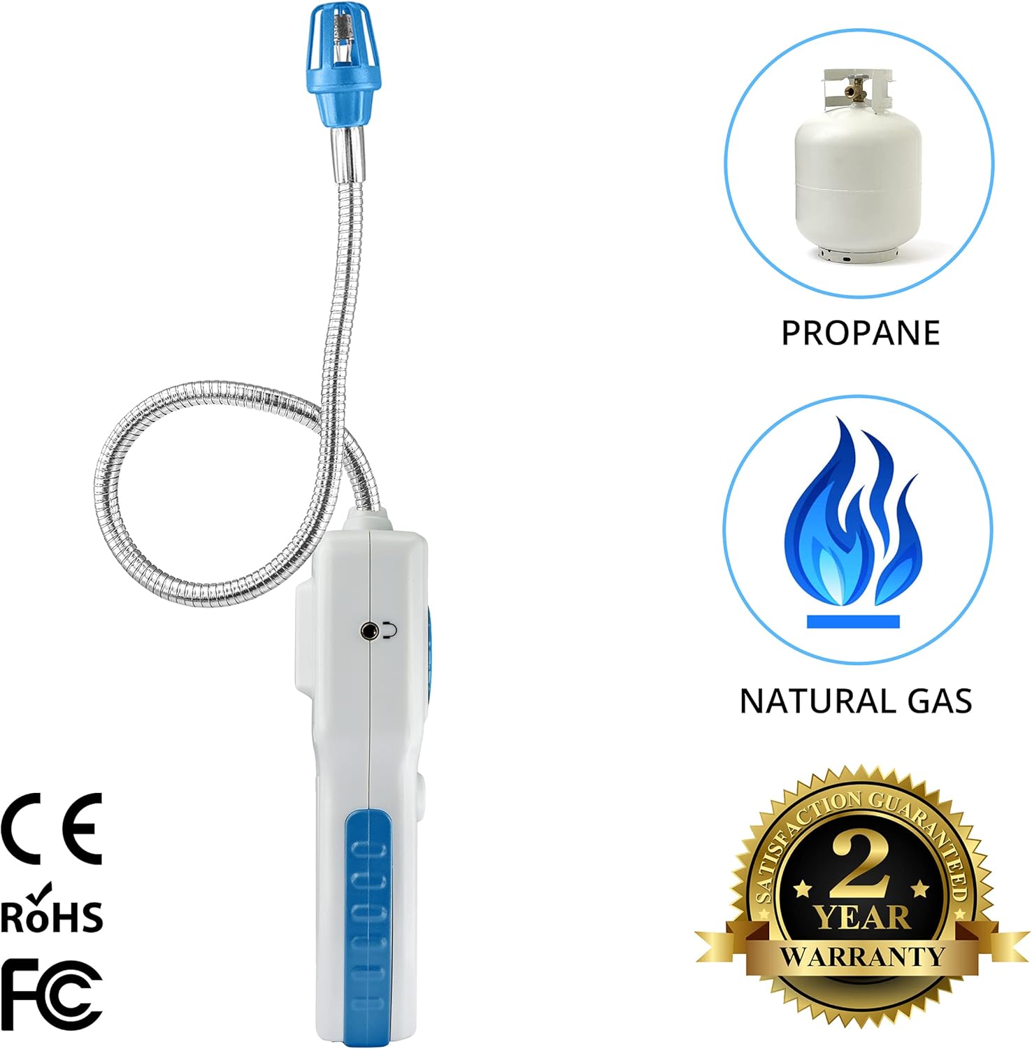 PRO Natural Gas & Propane Leak Detector - Propane Detector Battery Operated - Portable Detection Combustible Gas Sniffer for LP, Methane Leak Detectors for Home and RV - Image 3