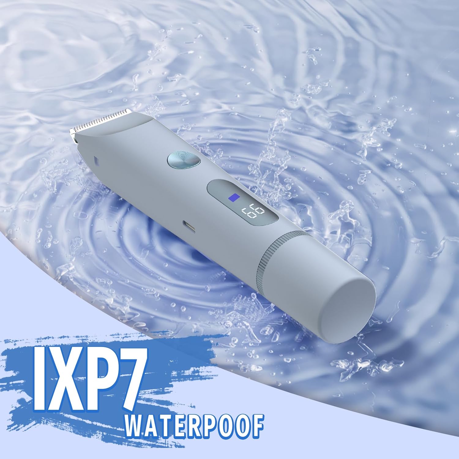 Bikini Trimmer for Women, 2 in 1 Electric Shaver for Women, Rechargeable Electric Razor Body Hair Trimmer Wet & Dry Use, Blue - Image 5