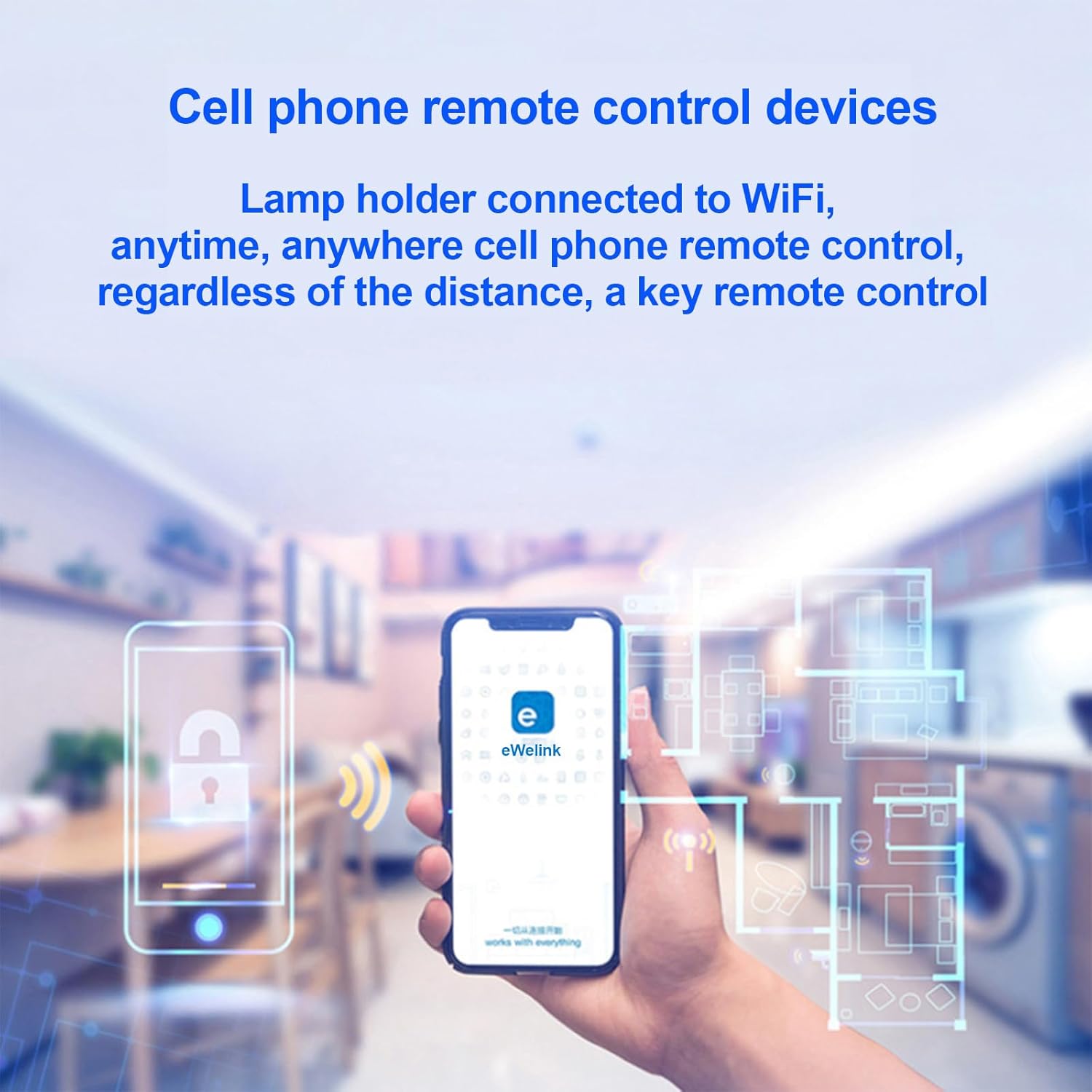 Smart WiFi Bulb Socket, Alexa Smart Light Bulbs, Light Bulb Socket Adapter, eWeLink APP Remote Timer and Group Control, Voice Control with Alexa and Google(2 Pack) - Image 3