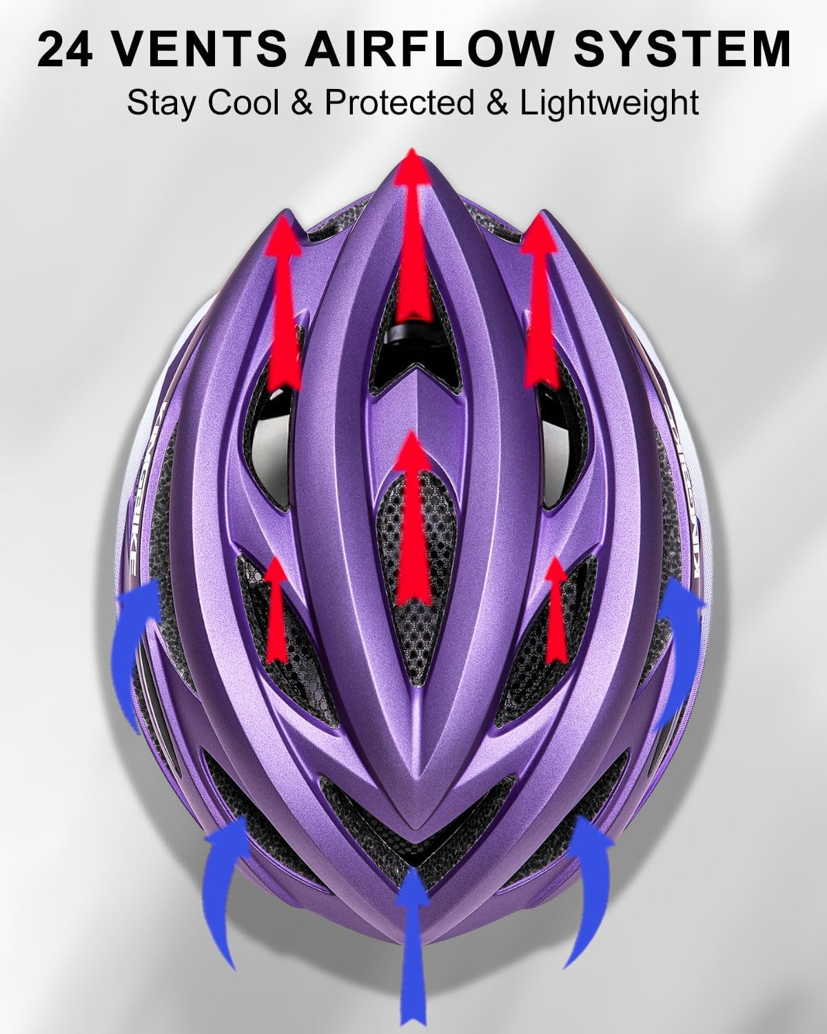 KINGBIKE Bike Helmet for Adult Men Women Youth Road Commute Mountain Cycling Helmets with USB Rechargeable Light Replaceable Padding and Visors Lightweight 20.4-23.6in - Image 4