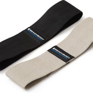 BODi Thick Resistance Bands, Home Gym Workout Equipment, Exercise Bands, Resistance Loops for Home Fitness, Yoga, Pilates, Stretching, Strength Training, Booty and Thigh Workouts, Set of 2 Black/Gray