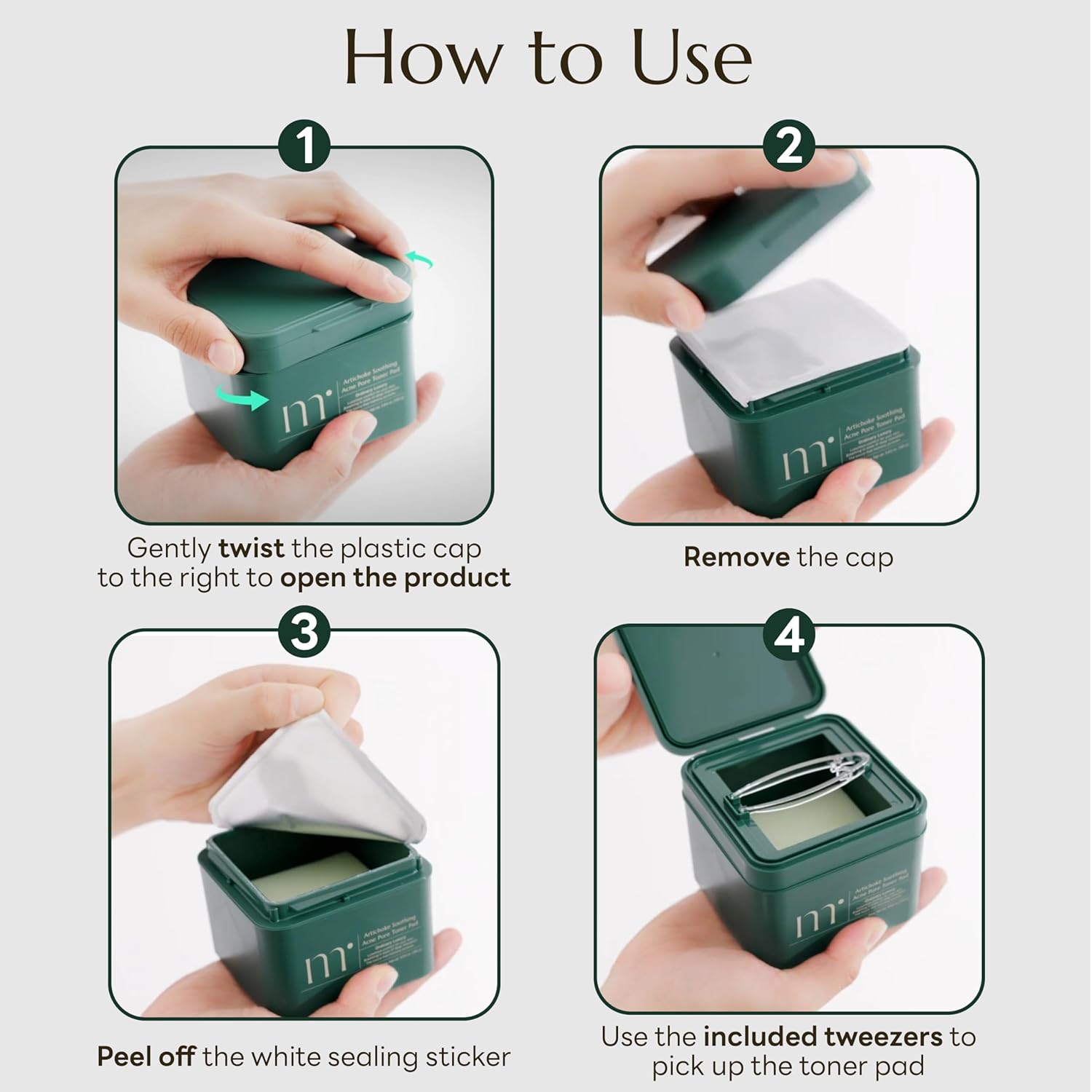 molvany Artichoke Soothing Affect Pore Toner Pad/ASAP Soothe&Calm Skin, Improve Skin Balance Recommended for Sensitive Skin, 70 Pads (160 g / 5.64 oz.) - Image 6