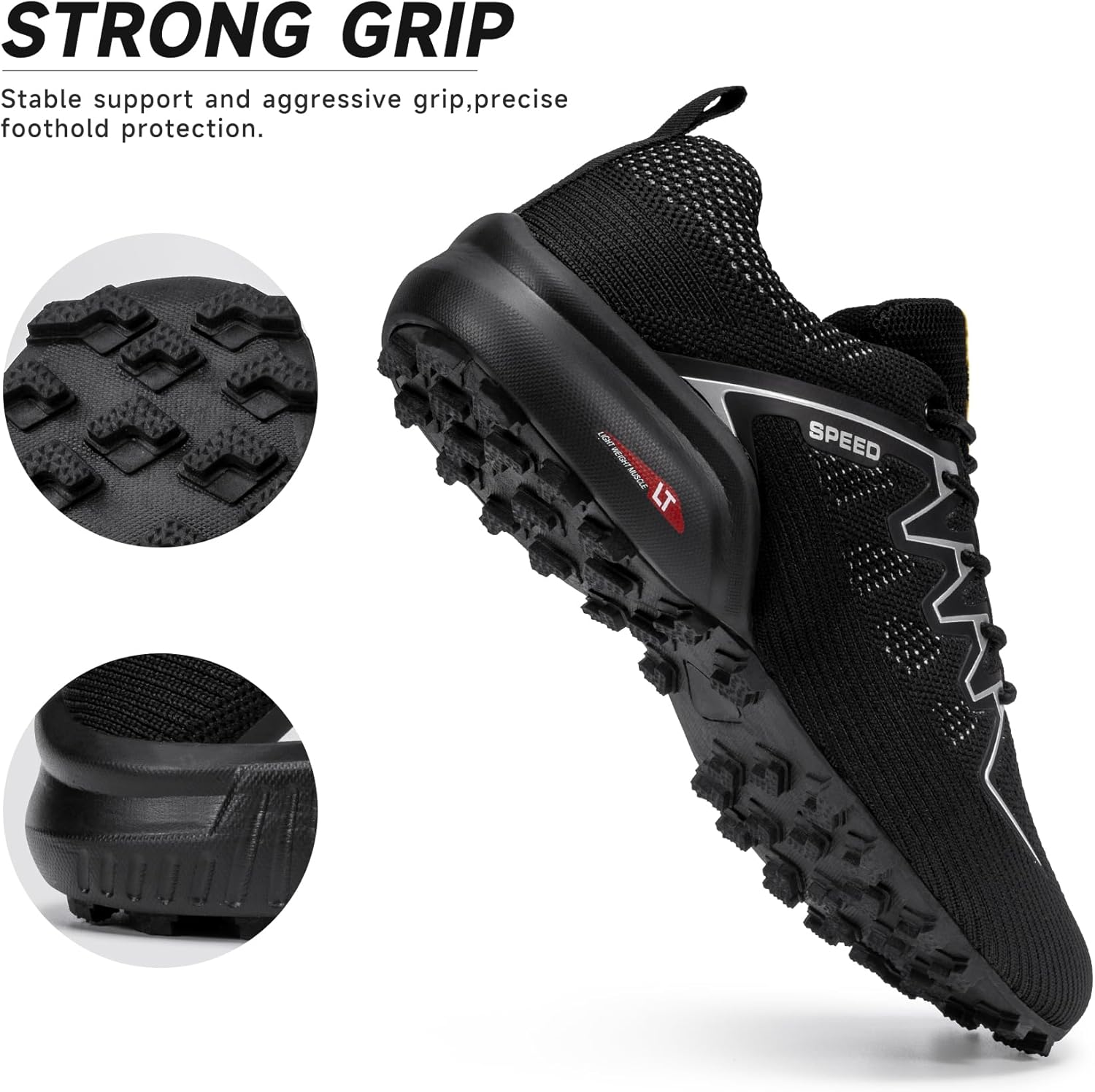 Men's Trail Running Shoes Non-Slip Lightweight Walking Hiking Shoes Men Fashion Breathable Outdoor - Image 3