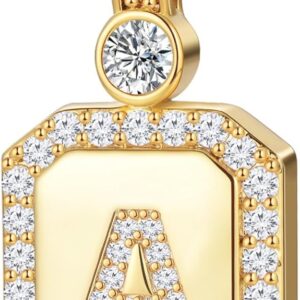 Gold Initial Necklaces for Women, Gifts for Her Birthday Gifts Women Anniversary for Wife Birthday Gift ideas, 24K Gold Filled Gold Letter Necklace for Women’s Jewelry Gifts with Rope Chain