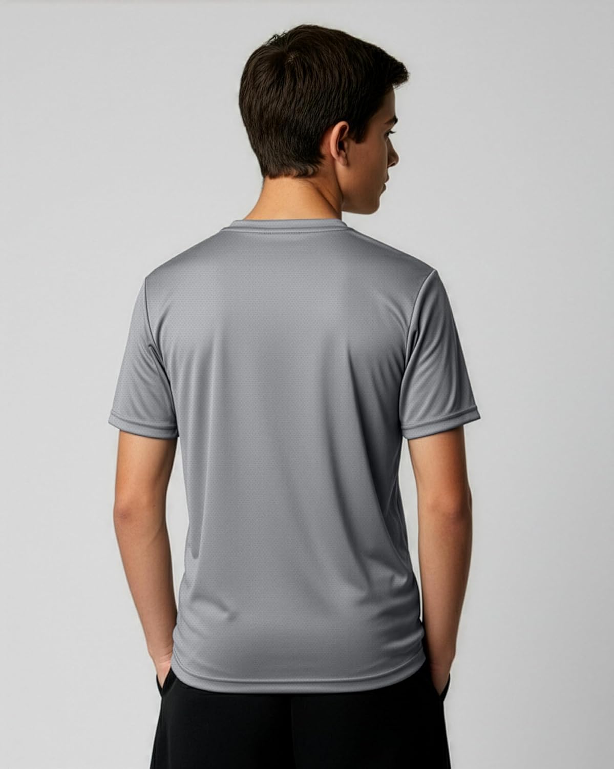 Real Essentials 5 Pack: Boys' Mesh Short Sleeve Athletic T-Shirt - Youth Kids Teens Active Basketball Tops (4-18 Years) - Image 6