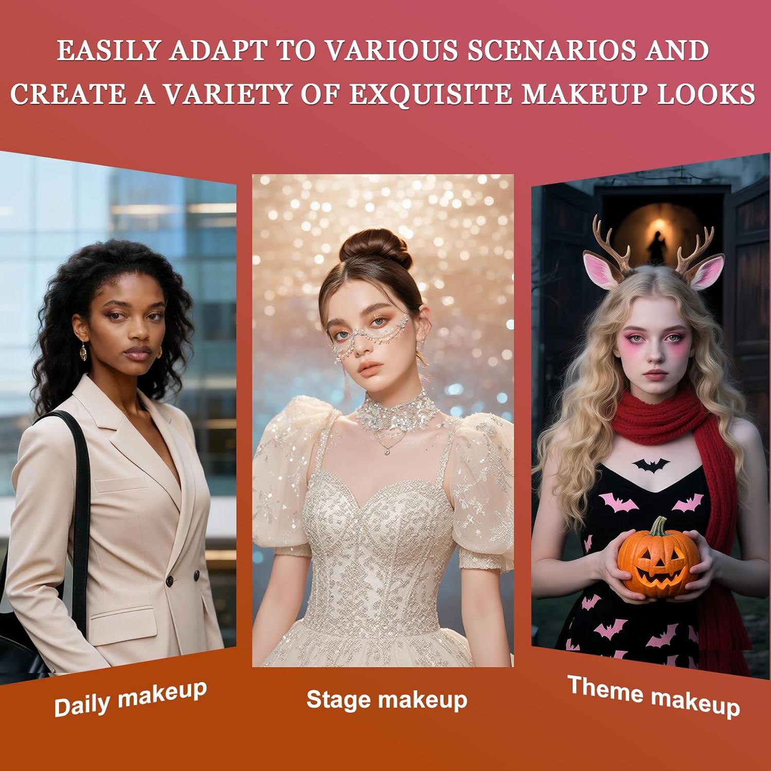 O'CHAIN Professional 40 Colors Eyeshadow Makeup Palette, Matte Shimmer Glitter Eye Shadow Pallet Valentine's Gift, Highly Pigmented Colorful Powder Long Lasting, Cruelty-Free - Image 7