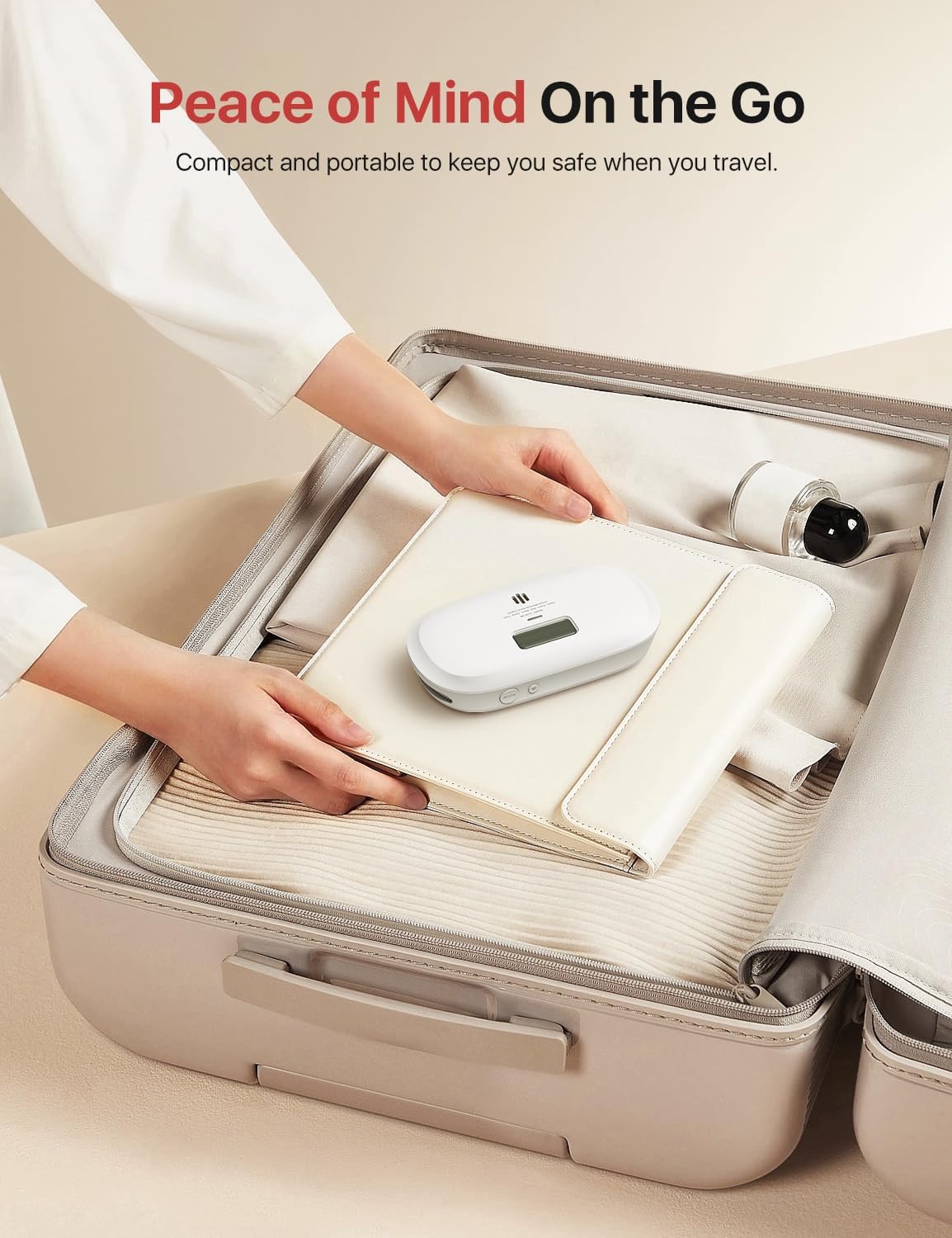 X-Sense Carbon Monoxide Detector, Replaceable Battery Powered CO Alarm with Digital Display, Portable Carbon Monoxide Detector for Travel, XC0C-SR, 1-Pack - Image 4