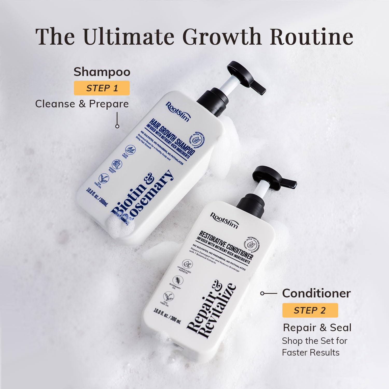 Biotin & Rosemary Shampoo for Hair Growth: Hair Loss Shampoo for Thinning Hair Infused with Nutrient Rich Ingredients for Hair thickening Sulfate Free 10 fl oz - Image 8