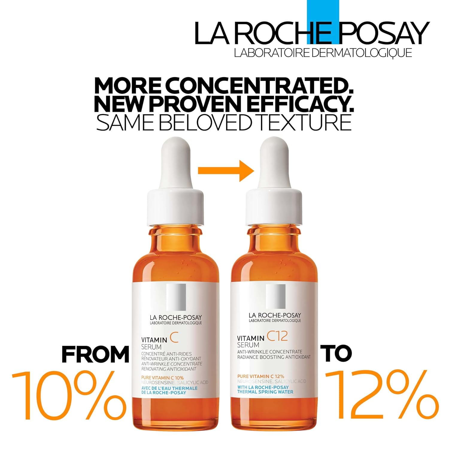 La Roche-Posay Pure 12% Vitamin C Serum For Face With Hyaluronic Acid & Salicylic Acid, Hydrating Face Serum, Boost Radiance & Reduce Wrinkles, 2 Formulas for Normal or Oily Skin Control - Image 2