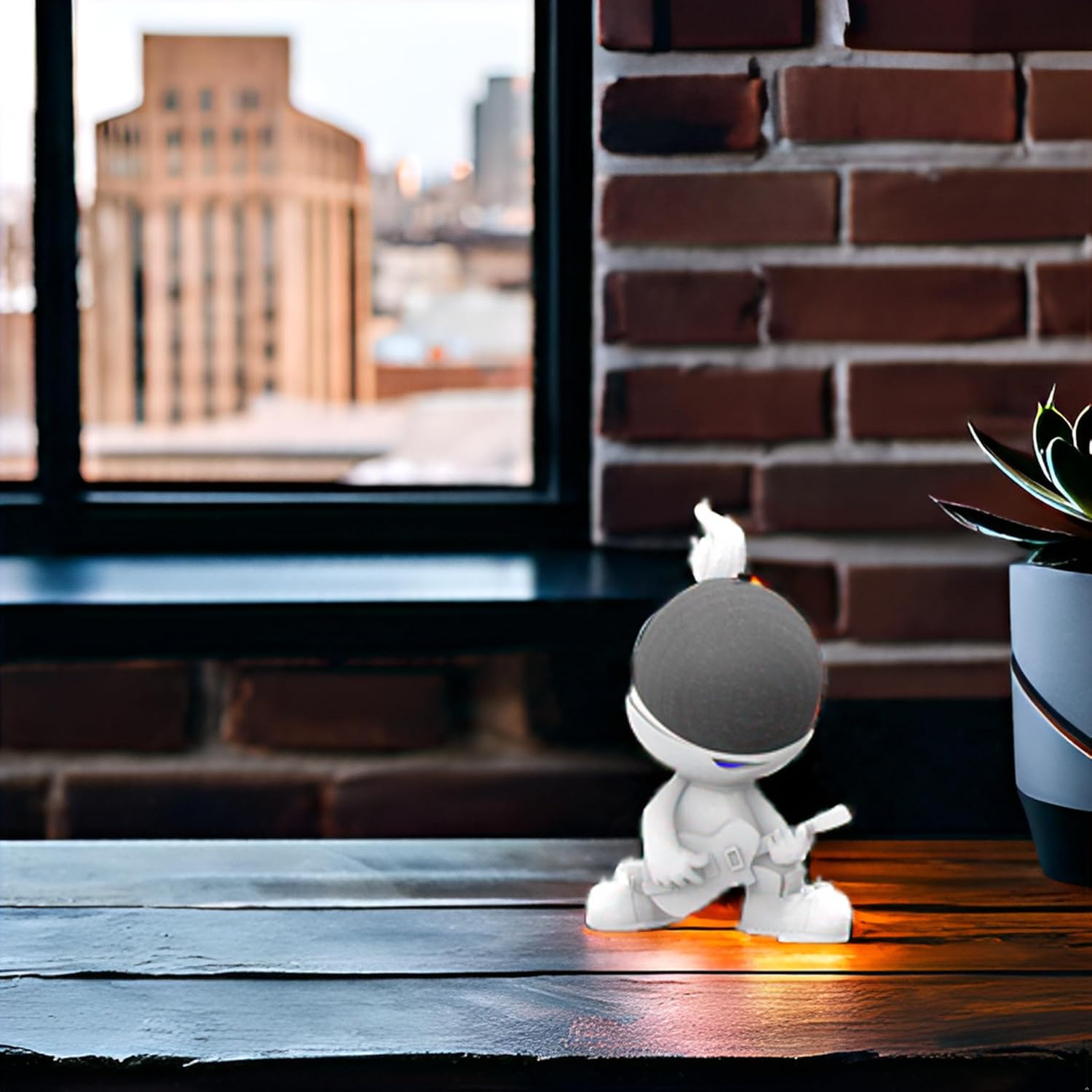 Splin Table Stand Holder Compatible with Amazon Alexa Smart Speaker Echo Dot (4th and 5th gen.) and Apple HomePod Mini, Star Boy White - Image 3