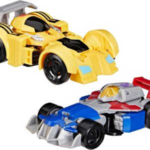 Transformers Bumblebee and Starscream Bot Racers, Easy to Change from Robot Toys to Car Toys, Action Figures for Boys and Girls 3+ (Amazon Exclusive)
