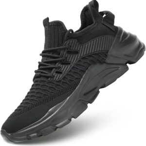 Men’s Running Shoes, Non Slip, Breathable, Lightweight Fashion Sneakers, Slip Resistant Athletic Sports Walking Gym Work Shoes