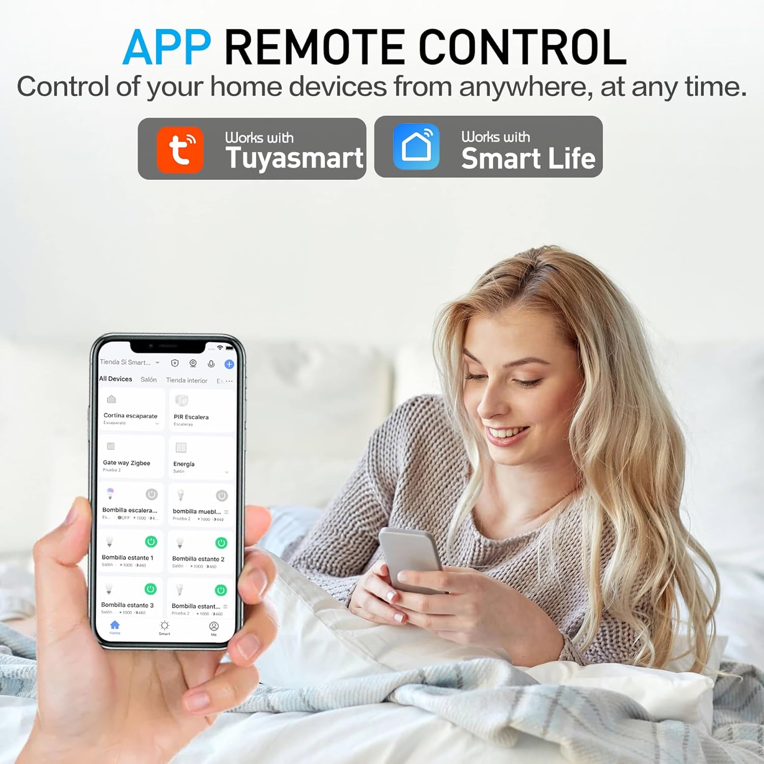 WiFi Smart Plugs, App Controlled Plug Compatible with Alexa and Google Home, Wireless Outlet Plug with Timer & Schedule, 2.4GHz Wi-Fi Only Smart Socket Outlet FCC Listed for Home - Image 2