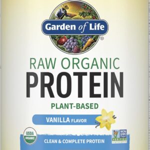 Garden of Life Protein Powder, Vegan Protein Powder, BCAA, Probiotics & Digestive Enzymes, Gluten & Lactose Free, Vanilla, 1.5 LB