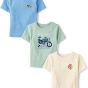 The Children’s Place baby-boys And Toddler Sports,cars,trucks Short Sleeve Graphic T-shirts,3 Pack